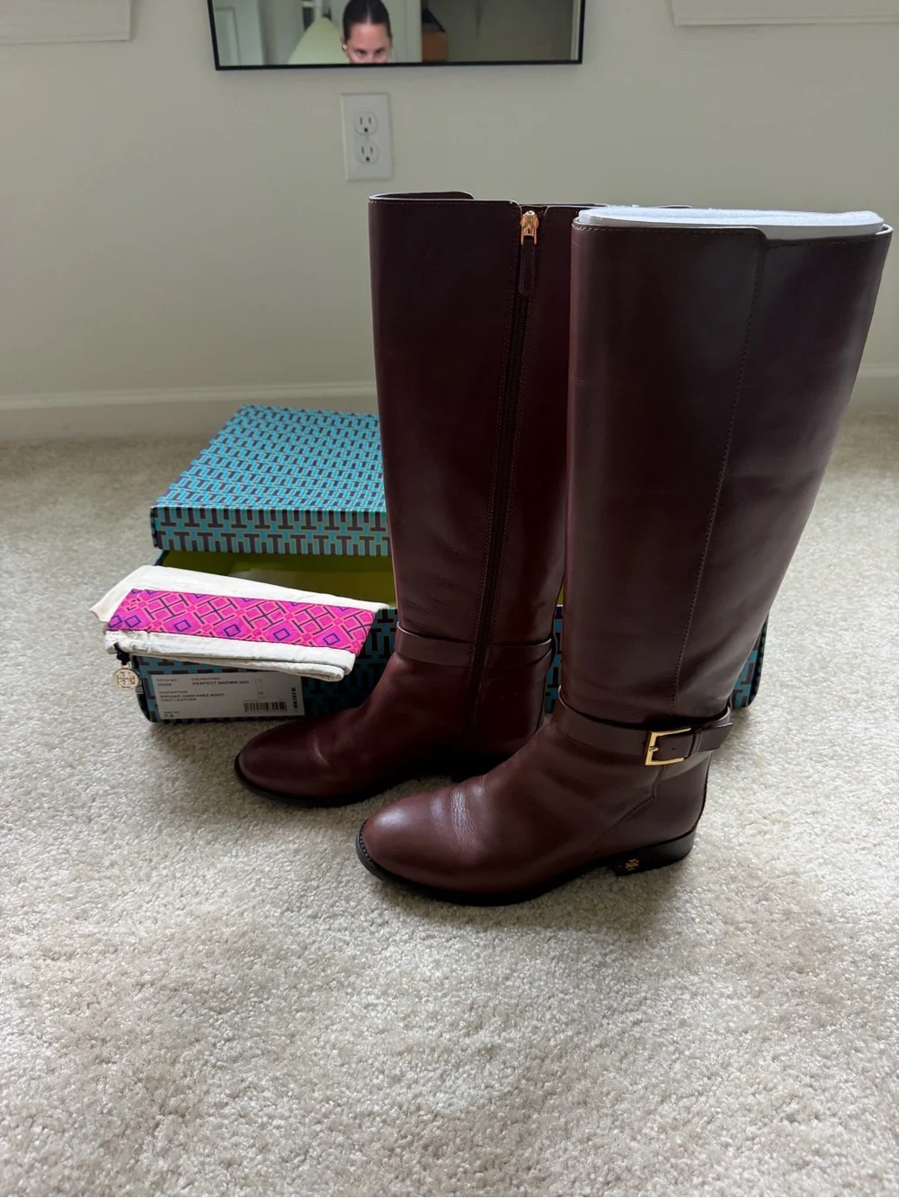 Tory Burch - Brooke 25MM Knee Boot - Calf leather